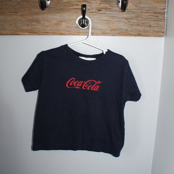 🍁5/$25🎃 Coca Cola Dark navy Red Logo T-shirt Size 3T - Picture 1 of 2